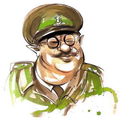 Arthur Lowe as Captain George Mainwaring in Dad